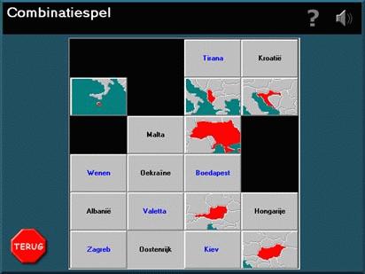 Screendump Topografie Europa - Edurom