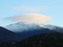 Sneeuw op de top van de Sierra Bermeja