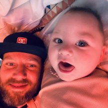 Sara met papa Klaas